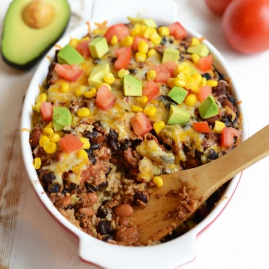 Chicken Burrito Bowl Casserole