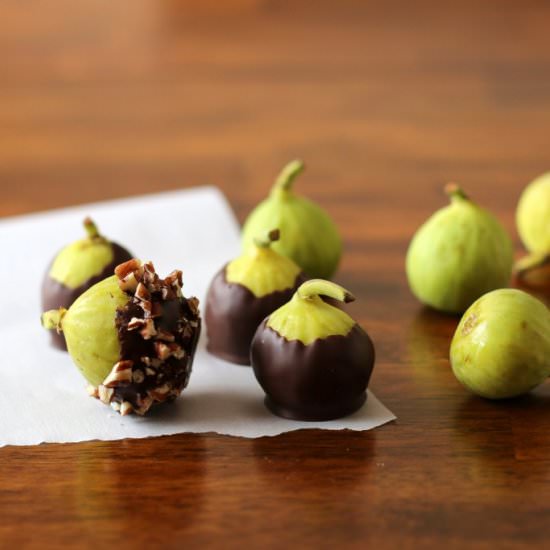 Chocolate Dipped Fresh Figs