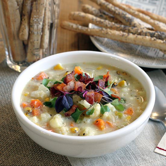 Cauliflower and Corn Chowder