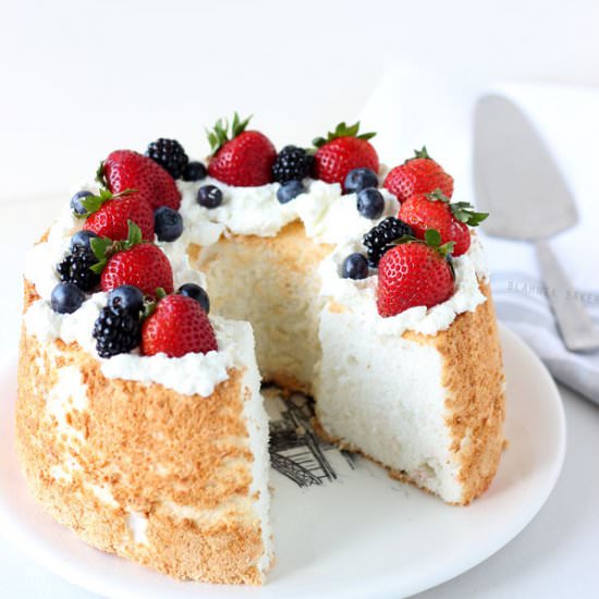 Honey Coconut Angel Food Cake