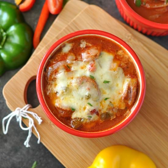 Sausage Pepper and Onion Soup