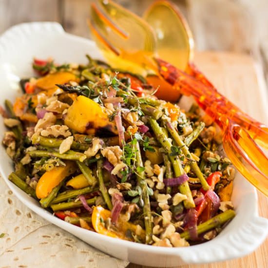 Roasted Asparagus and Bell Pepper Salad