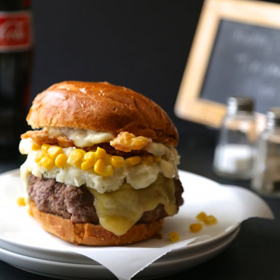Steak Burger w/ Chicken Fried Bacon