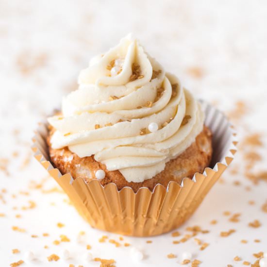 Sparkly Angel Food Cupcakes