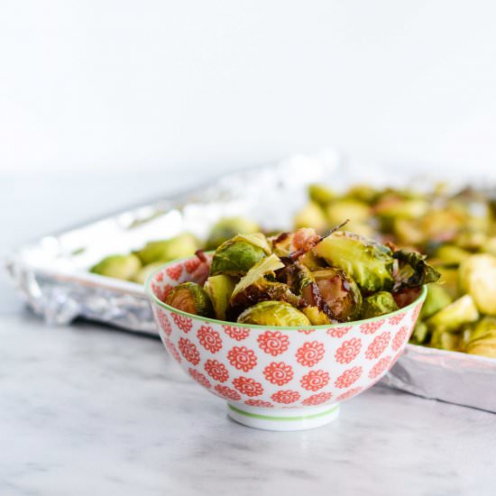Roasted Brussels Sprouts and Bacon