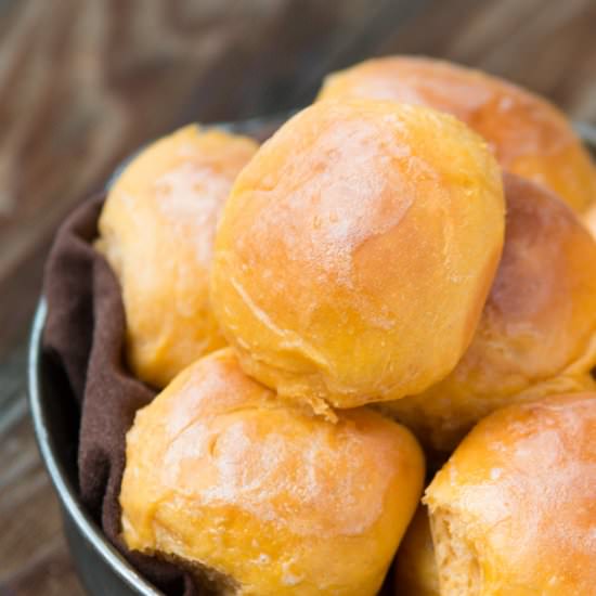 Homemade sweet potato rolls