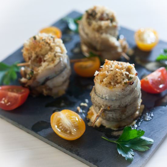 Rolled Garfish with Quinoa Stuffing