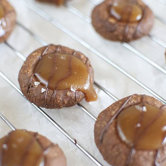 Chocolate Salted Caramel Thumbprint