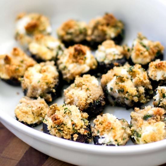 Goat Cheese Stuffed Mushrooms