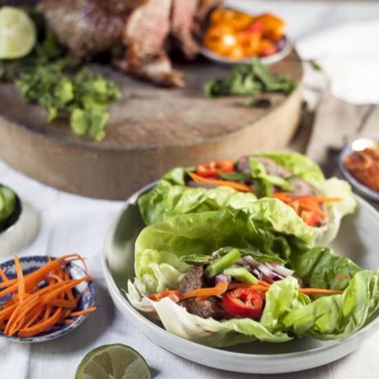 Lamb Bulgogi with Lettuce Cups