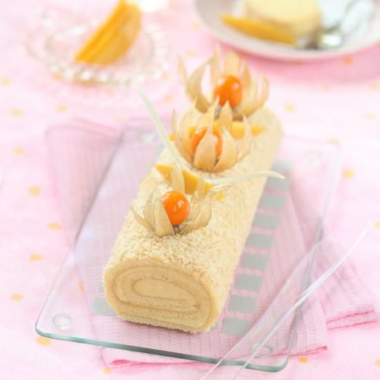 Tropical Swiss Roll Cake
