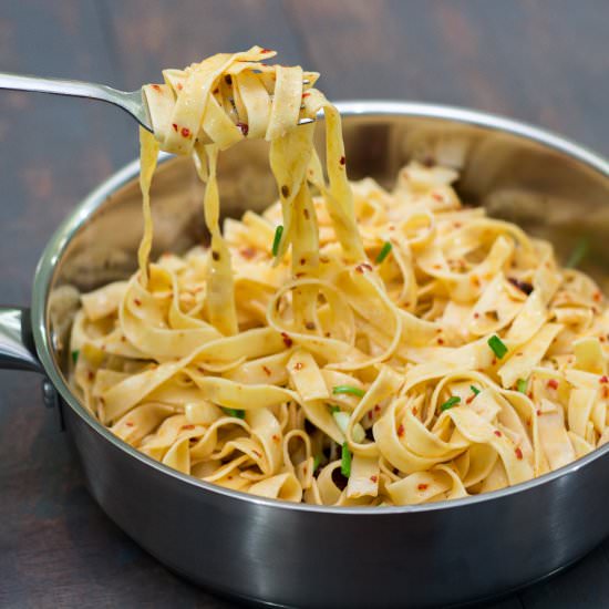 Aglio Olio with Sun-Dried Tomatoes