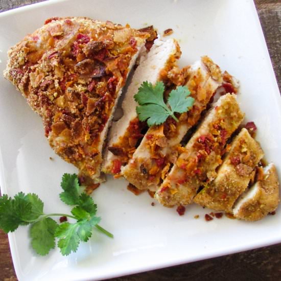 Flax Crusted Baked Chicken