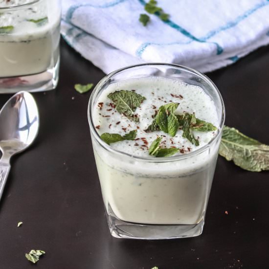Pudina Chaas/Mint Spiced Buttermilk