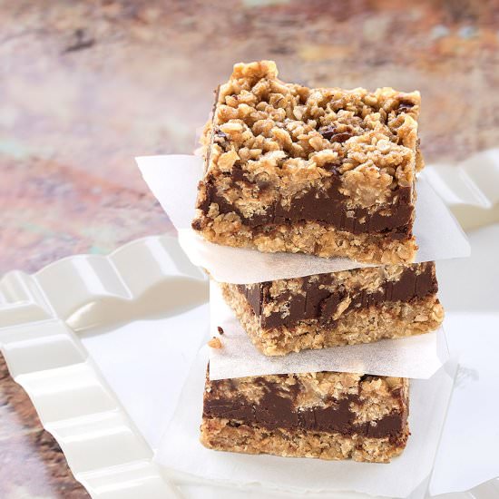 Chocolate, Peanut-butter Oat Bars