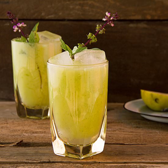 Pear Lemonade with Thai Basil