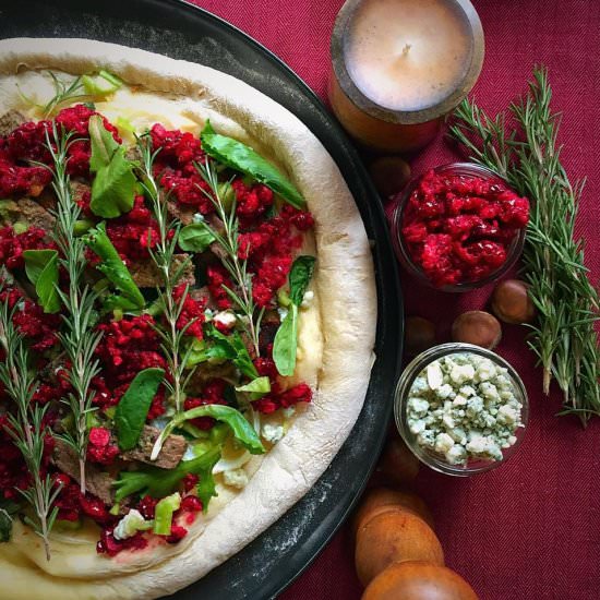 Sirloin & Cranberry Relish Pizza