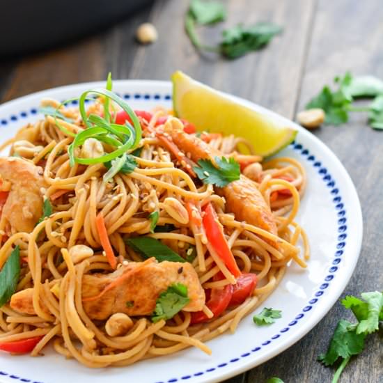 Thai Chicken Peanut Noodles