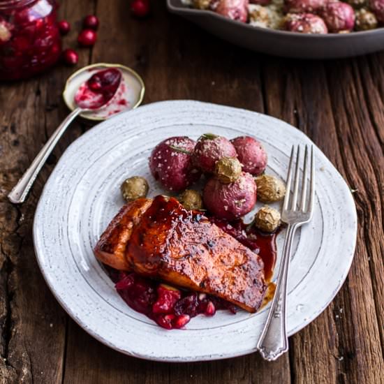 Maple Bourbon Glazed Salmon