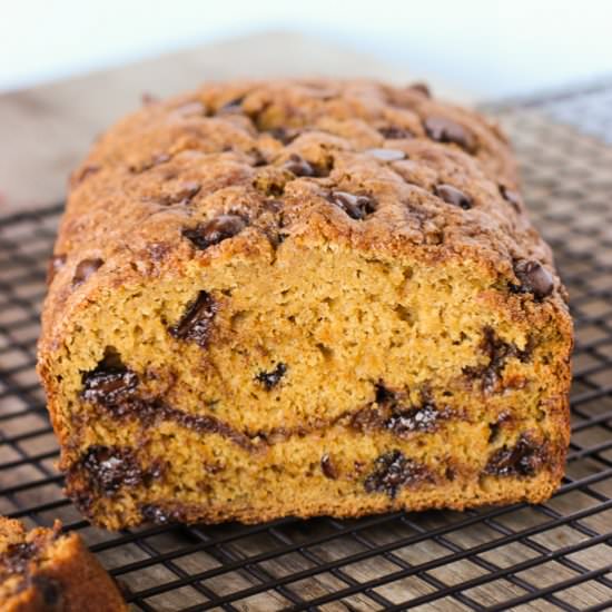 Chocolate Chip Pumpkin Banana Bread