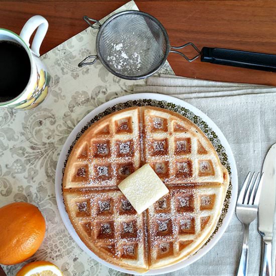 Meyer Lemon Waffles