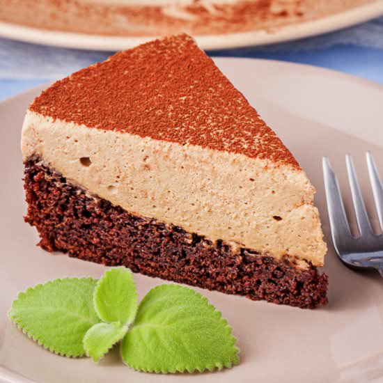 Chocolate cake with coffee mousse