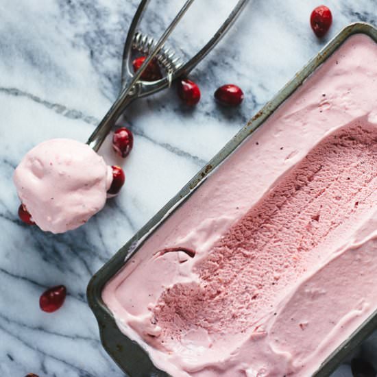 Cranberry and Vanilla Ice-Cream