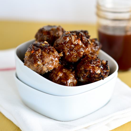 Spicy Honey BBQ Meatballs
