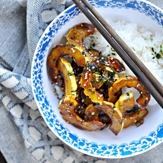 Honey-Garlic Delicata w/ White Miso
