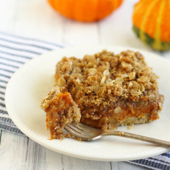 Pumpkin Pie Crumble Bars