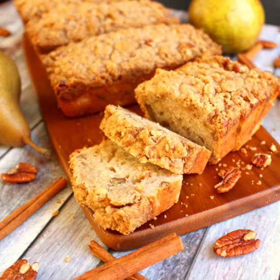 Cinnamon Pear Quick Bread