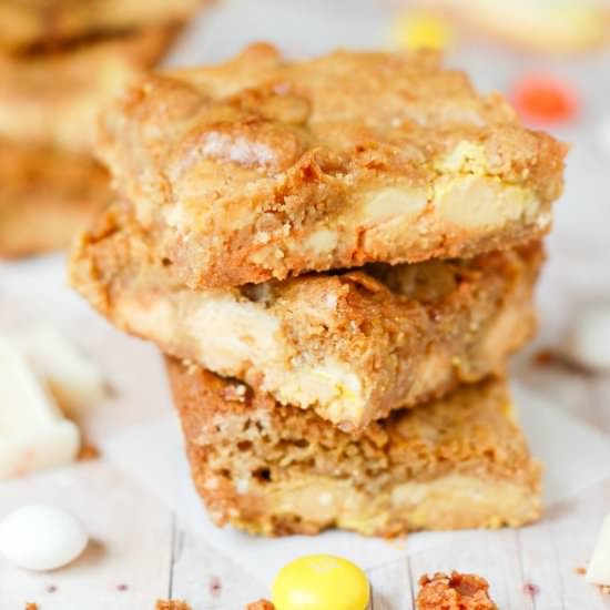 Candy Corn Creme Blondies