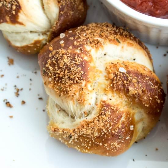 Garlic-Parmesan Pretzel Knots