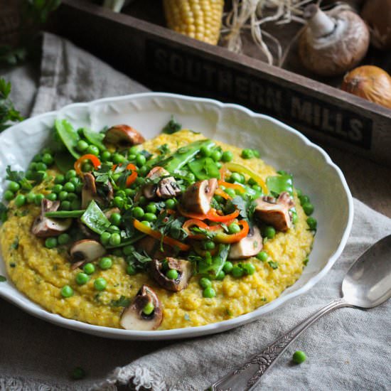 Creamy polenta from raw corn