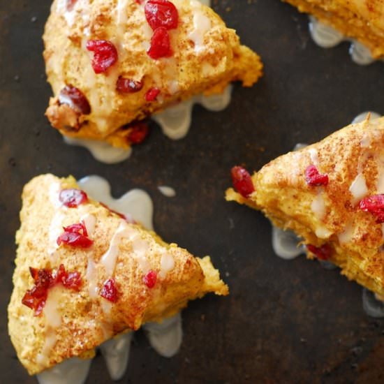 Pumpkin Cranberry Scones