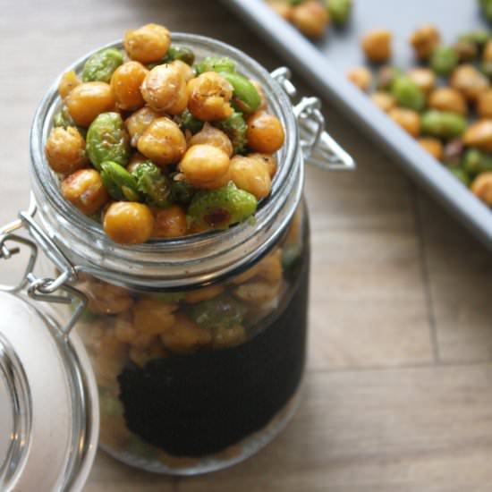 Crispy Chickpeas and Edamame