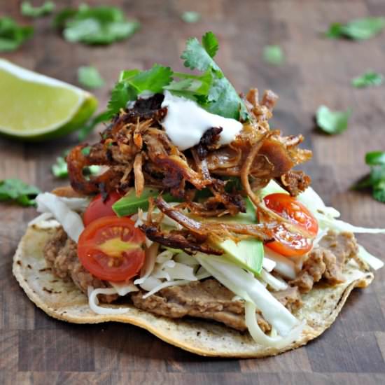 Easy Carnitas Tostadas