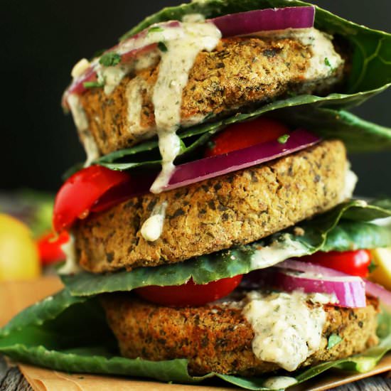 Baked Falafel Burgers
