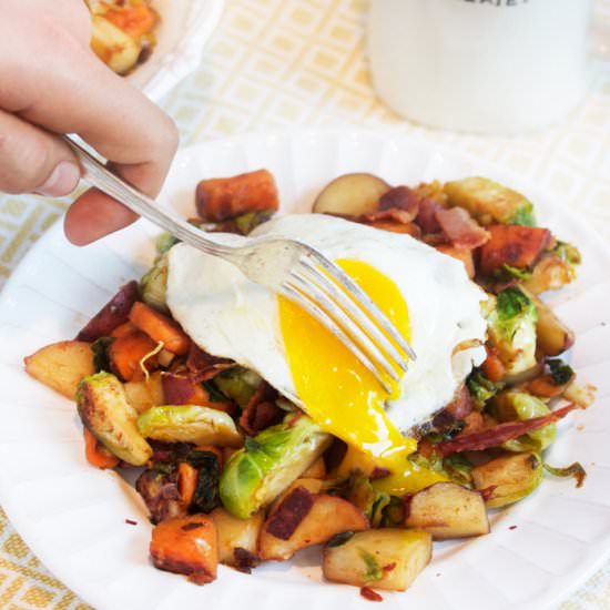 Brussel Sprout Breakfast Hash