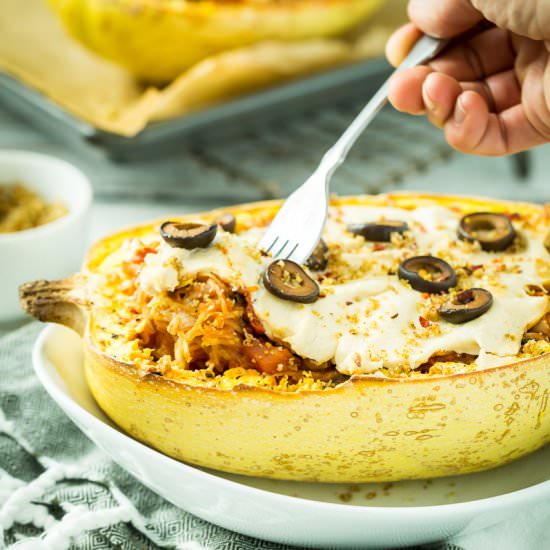 Pizza-Stuffed Spaghetti Squash