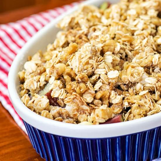 Apple Rhubarb Crumble