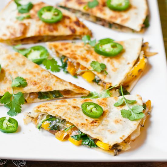 Spinach Artichoke Quesadillas