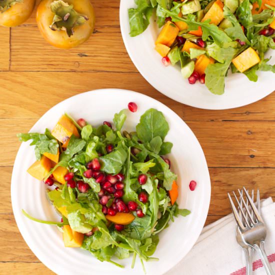 Persimmon & Pomegranate Seed Salad