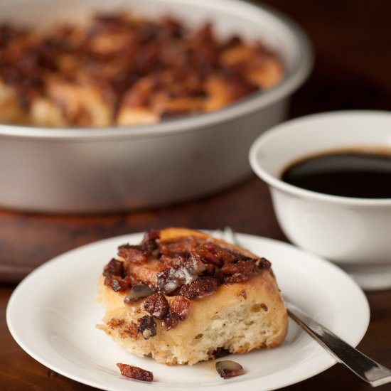 Maple Bacon Cinnamon Rolls