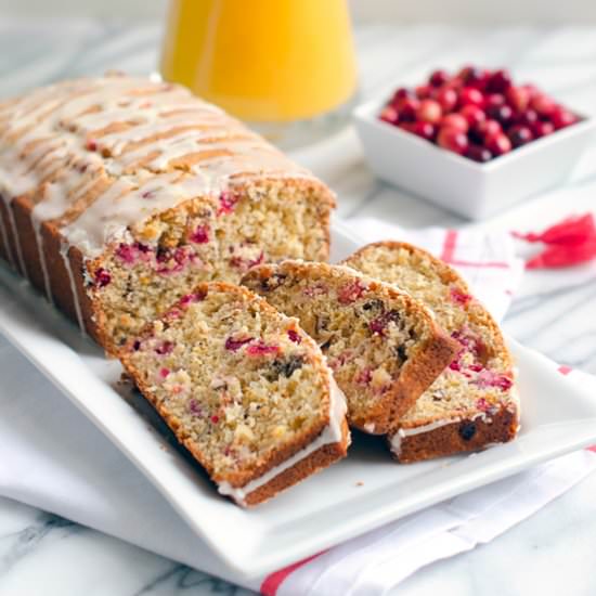 Glazed Cranberry Orange Bread