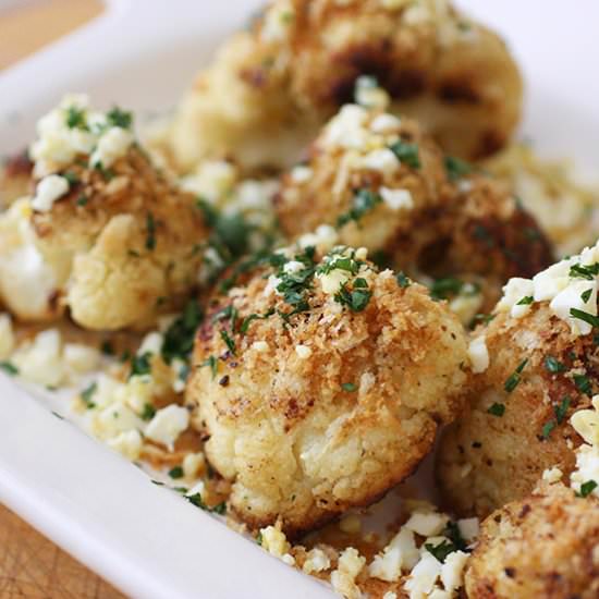 Roasted Cauliflower Polonaise