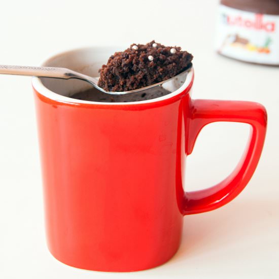 Chocolate Nutella mug cake