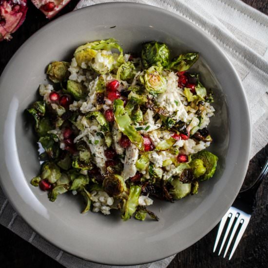 Crispy Brussels Sprouts Rice Bowl