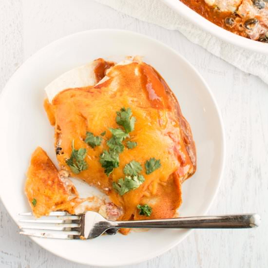 Corn and Black Bean Enchiladas