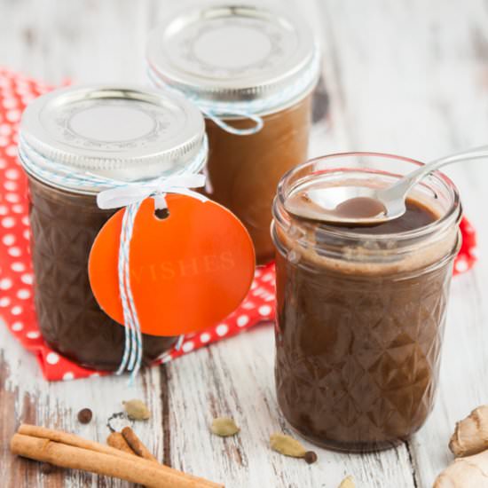 Chai spiced caramel sauce